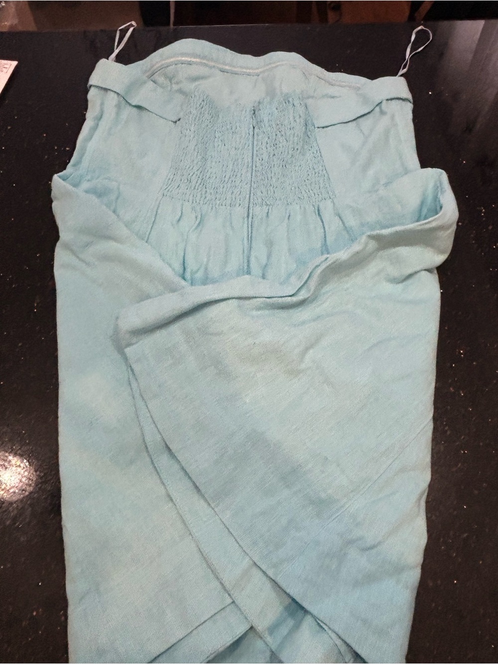 Abercrombie & Fitch Light Aqua Wrap High-Low Skirt - Picture 3 of 7
